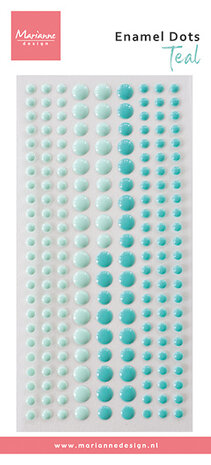 Decoration Enamel Dots Duotone Teal 