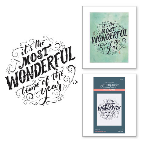 Spellbinders -BetterPress -  Most Wonderful Time Press Plate