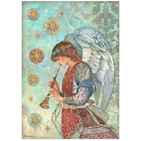 Stamperia - Christmas Greetings A4 Rice Paper Angel