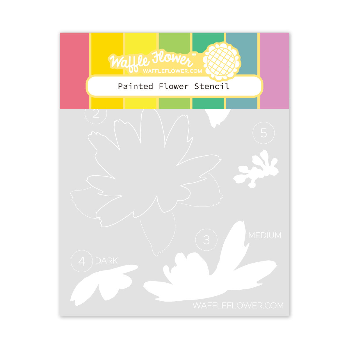 Waffle Flower - Painted Flower Stencil