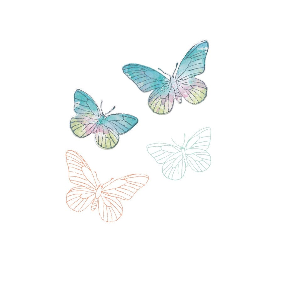 Sizzix Framelits + Stempel - Framelits Die w/Stamps by 49 and Market A5 Painted Pencil Butterflies (8+2pcs) Sizzix Framelits + Stempel - Framelits Die w/Stamps by 49 and Market A5 Painted Pencil Butterflies (8+2pcs)