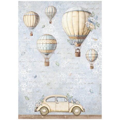 Stamperia - Timeless A4 Rice Paper Air Balloons