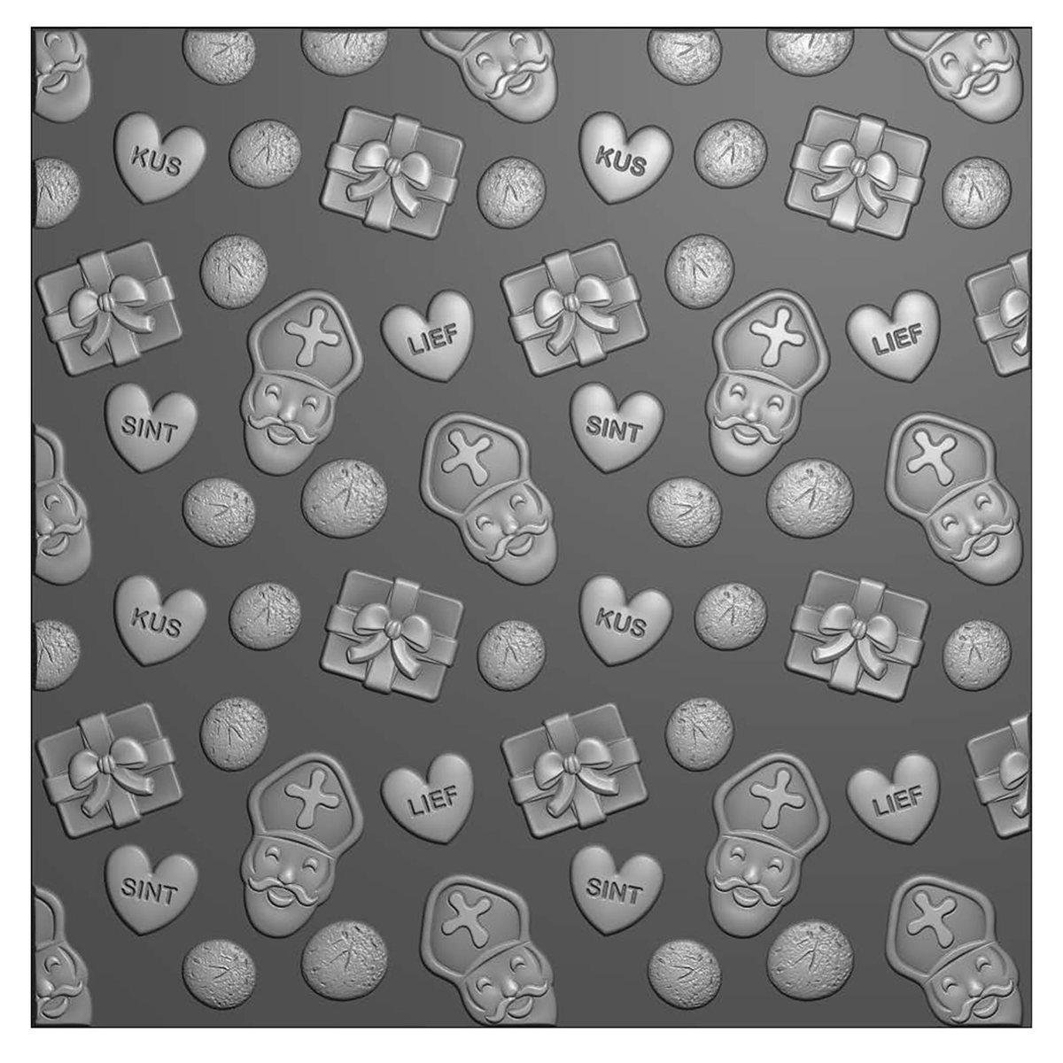 Vaessen Creative • 3D Prägefolder & Schablone Streugut 15x15cm