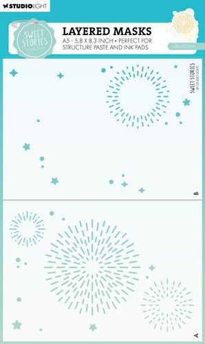 Studio Light Mask Stencil Fireworks Sweet Stories nr.267