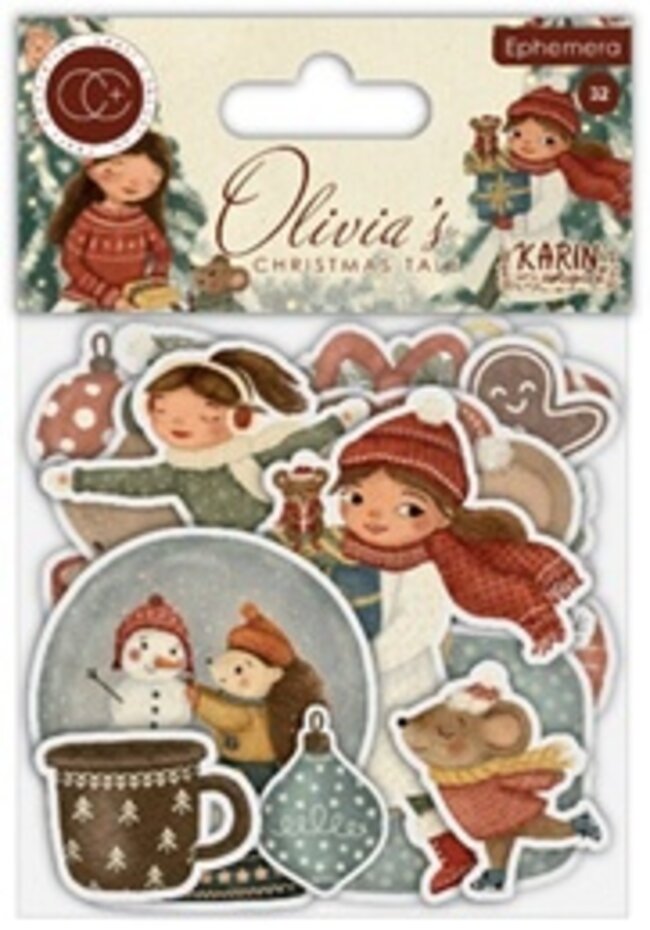 Craft Consortium - Olivia's Christmas Tale Premium Ephemera Set (32pcs)