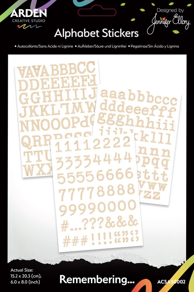 Arden Creative Studio - Remembering... Alphabet Stickers 