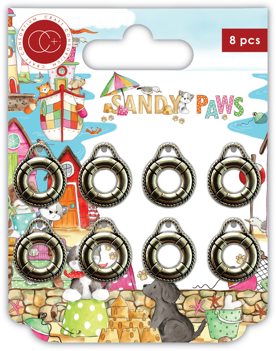 craft-consortium-sandy-paws-life-rings-metal-charm craft-consortium-sandy-paws-life-rings-metal-charm