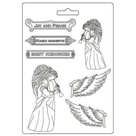 Stamperia - Christmas Mixed Media Soft Mould A5 Angel and Wings