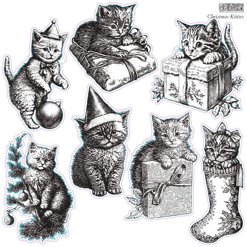 IOD - Stamps - Christmas Kitties