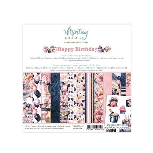 Mintay 6 x 6 Paper Pad - Happy Birthday