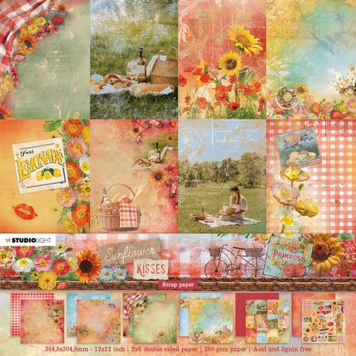 Studio Light Paper Set Sunflower Kisses nr.27 12x12"²
