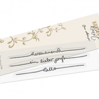 Karten-Kunst Clear Stamps  - Schriftzug-Set Herzensmensch