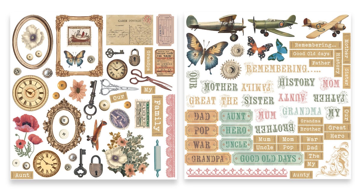 Arden Creative Studio - Remembering... Ephemera Pack (100pcs) Arden Creative Studio - Remembering... Ephemera Pack (100pcs)