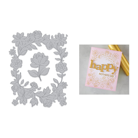 Hero Arts - Hero Arts Floral Border BetterPress + Foil Plate from the Lovely Letterpress Collection