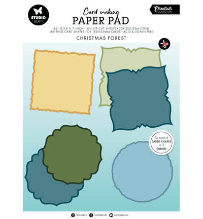 Studio Light - Karten-Papierblock – Cottage Christmas Essentials Nr. 36