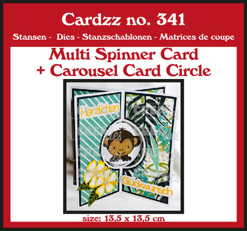 Crealies Cardzz Stansen No. 341 Multi Draaikaart + Carrouselkaart Cirkel