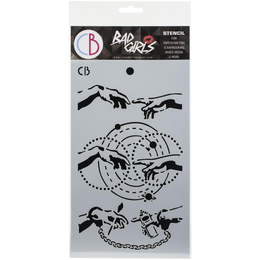 Ciao Bella Bad Girls Texture Stencil 5"X8" - Uncuff the Art Ciao Bella Bad Girls Texture Stencil 5"X8" - Uncuff the Art