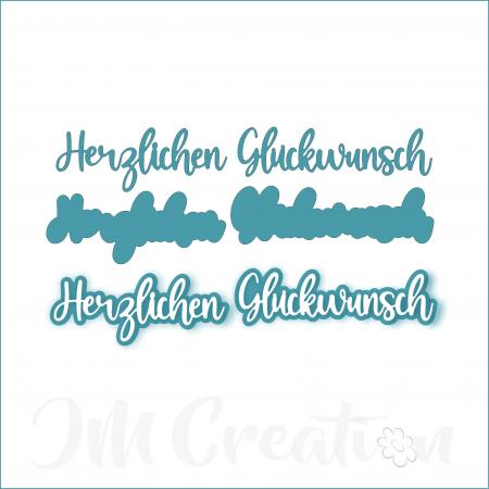 JM Creation - Herzlichen Glückwunsch mittel - Stanzschablone