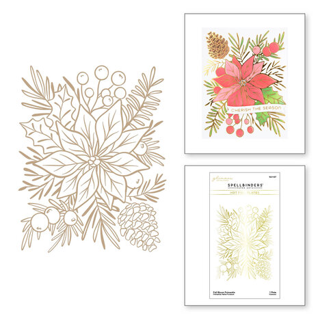 Spellbinders - Full Bloom Poinsettia Hot Foil Plate