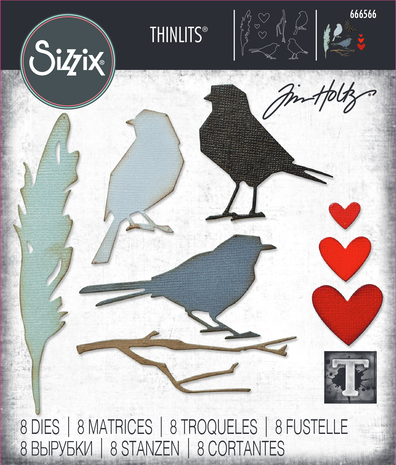 Sizzix - Thinlits Die by Tim Holtz Vault Lovebirds (8pcs)