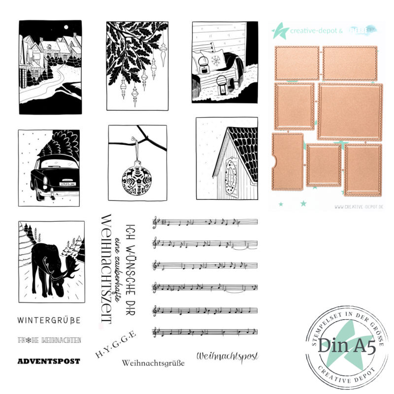Creative Depot -   Bundle - Weihnachtsbriefmarken 