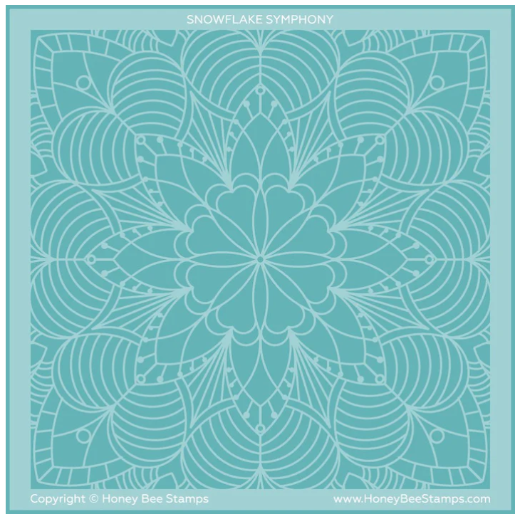 Honey Bee - Snowflake Symphony - 6"x6" Background Stencil