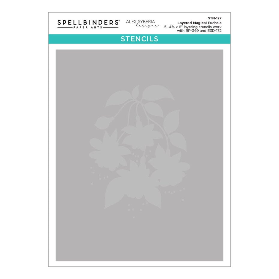 Spellbinders - Magical Fuchsia Layered Stencil by Alex Syberia