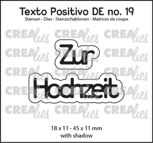 Crealies - Texto Positivo Dies German Zur Hochzeit
