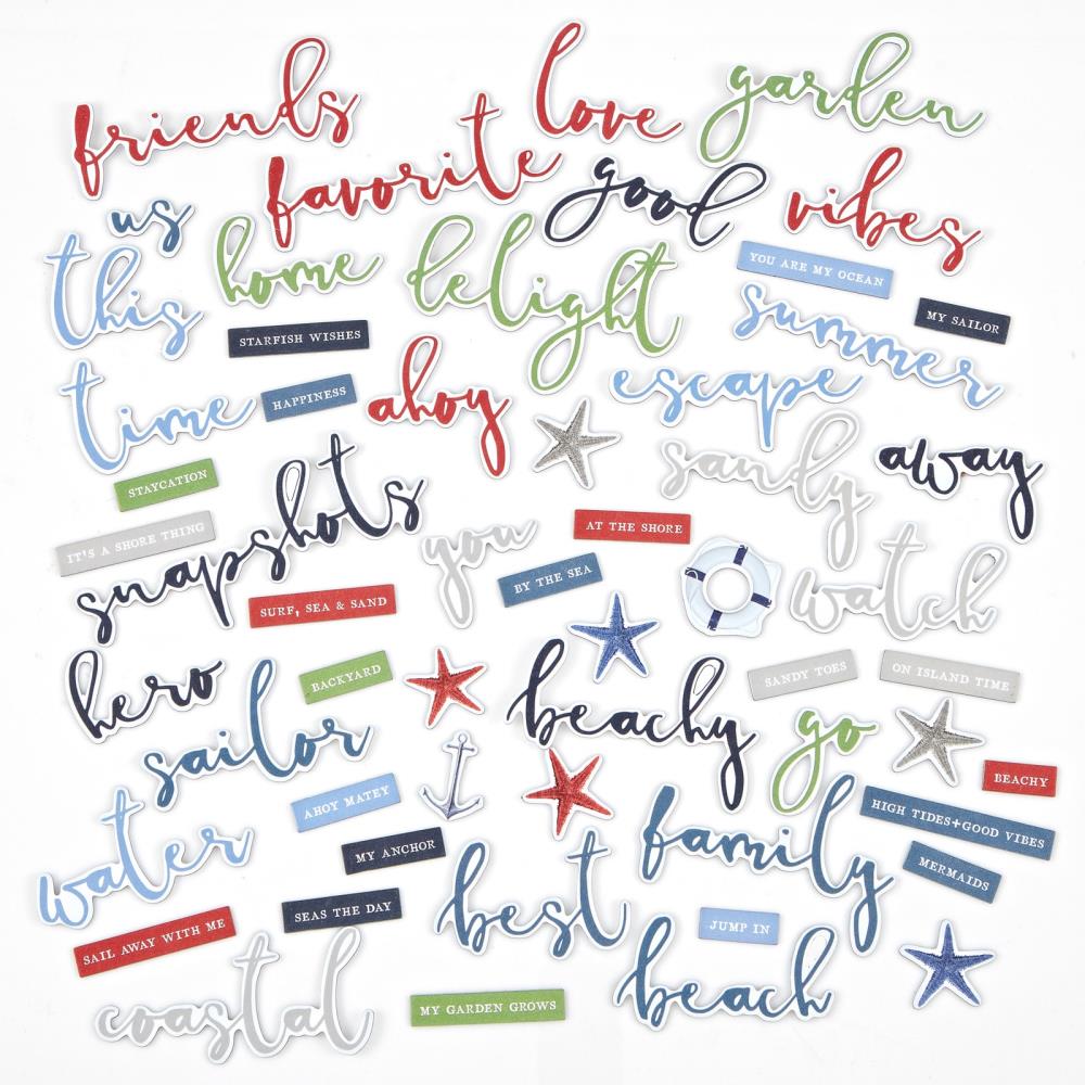 49 And Market Chipboard Set - Words, Summer Porch 49 And Market Chipboard Set - Words, Summer Porch