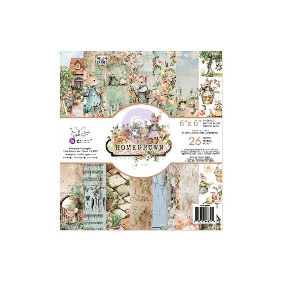 Prima Marketing - Homegrown 6x6 Inch Paper Pad by The 3 Girls Tale