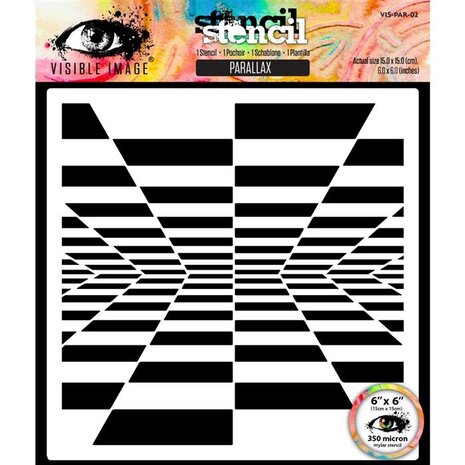 Visible Image - Parallax 6x6 Inch Stencil  Visible Image - Parallax 6x6 Inch Stencil