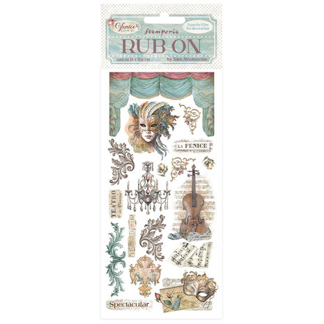Stamperia -  Venice City of Art Rub-On 4x8,5 Inch Masks