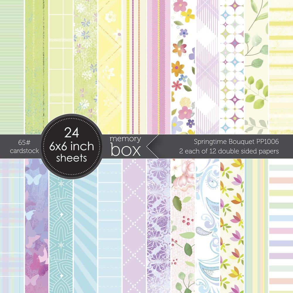 Memory Box Paper Pad 6"X6" Springtime Bouquet