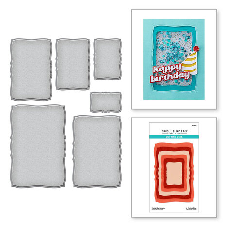 Spellbinder - Curved Rectangles Etched Dies