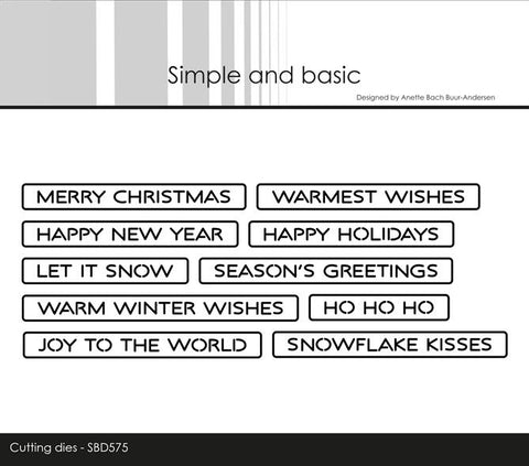 Simple and Basic die "All-in-one Plate - Merry Christmas"