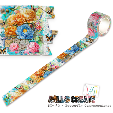 AALL & Create - Colourburst Botanicals Washi Tape Butterfly Correspondence