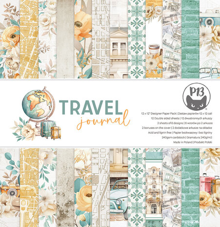 Piatek13 - Travel Journal 12x12 Inch Paper Pad Piatek13 - Travel Journal 12x12 Inch Paper Pad