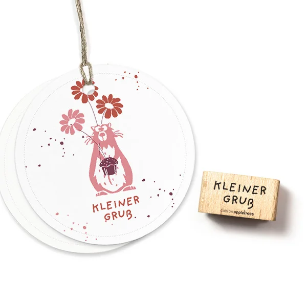 cats on appletrees - Stempel Kleiner Gruß