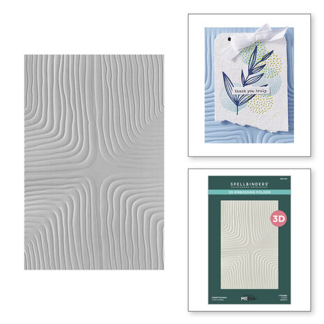 Spellbinders - Modern Botanicals 3D Embossing Folder Lined Corners