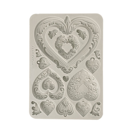 Stamperia - Hearts A5 Silicon Mould Stamperia - Hearts A5 Silicon Mould