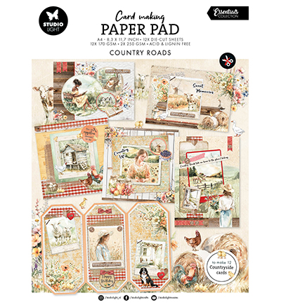SL - Card Making Pad Country roads Essentials nr.17 SL - Card Making Pad Country roads Essentials nr.17