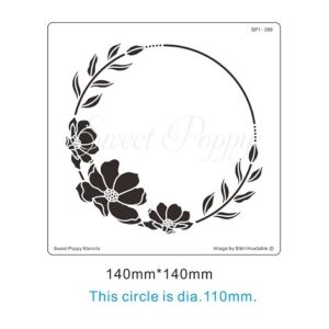 Sweet Poppy Stencil: Anemone Circle  Sweet Poppy Stencil: Anemone Circle