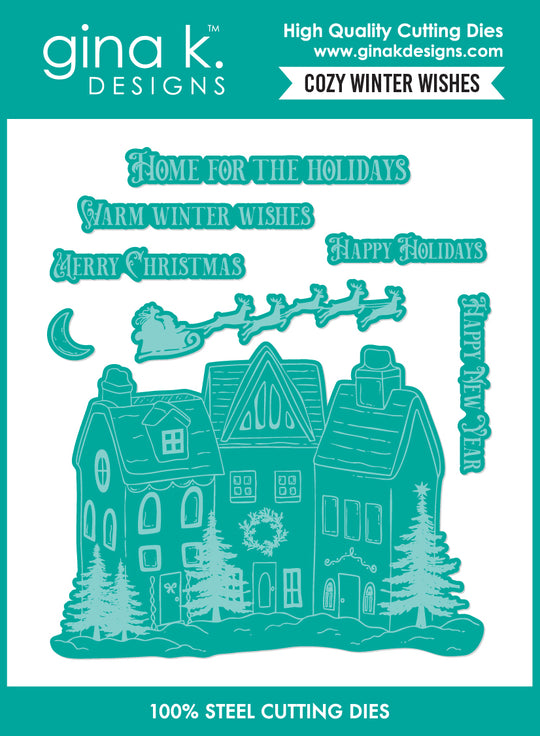 Gina K Designs -  DIE- Cozy Winter Wishes