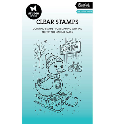 StudioLight - Stamp - Duck on a sleigh Essentials nr. 899 StudioLight - Stamp - Duck on a sleigh Essentials nr. 899