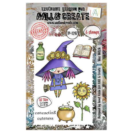 Aall and Create - Witchlets & Weirdlings A7 Stamp Set Wee Witch