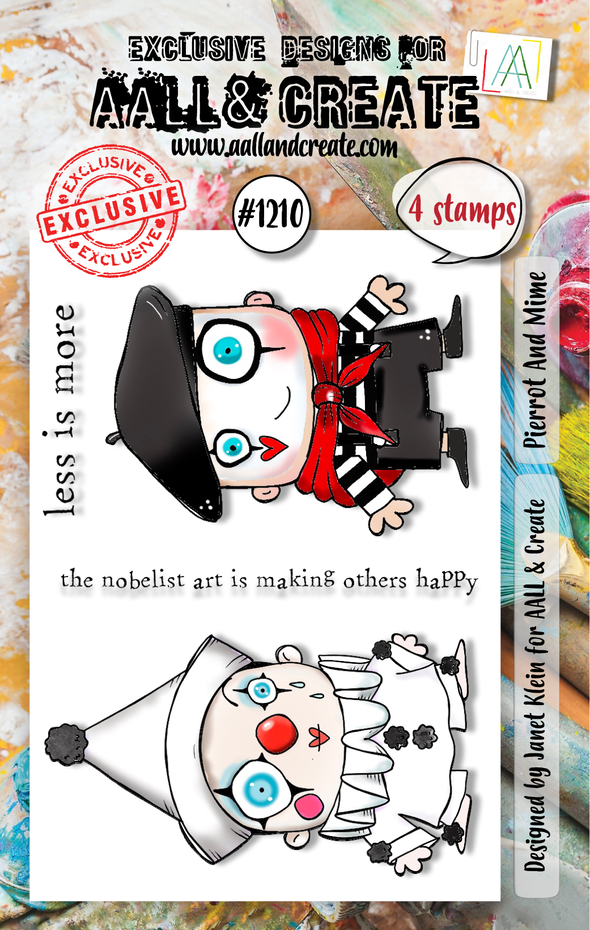 AALL & Create - Stamp Set A7 Pierrot And Mime AALL & Create - Stamp Set A7 Pierrot And Mime