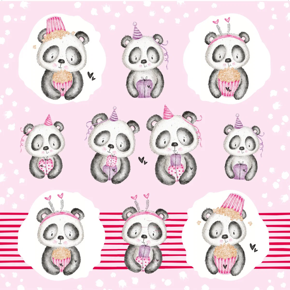 Creative Depot - Designpapier - Party Pandas