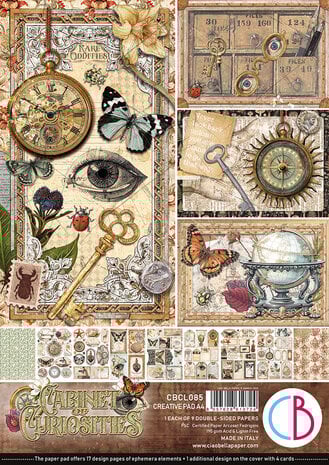 Ciao Bella - Cabinet of Curiosities A4 Creative Pad (9pcs) Ciao Bella - Cabinet of Curiosities A4 Creative Pad (9pcs)