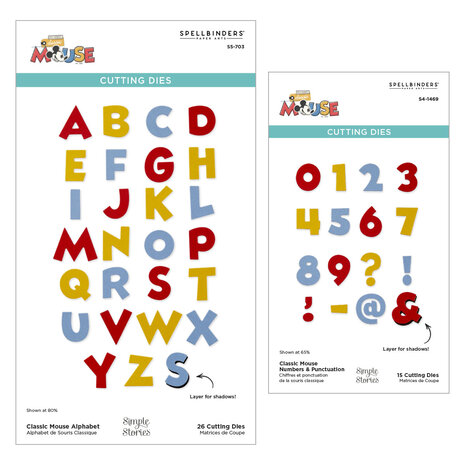Spellbinders - Say Cheese Classic Mouse Alphabet & Numbers Bundle