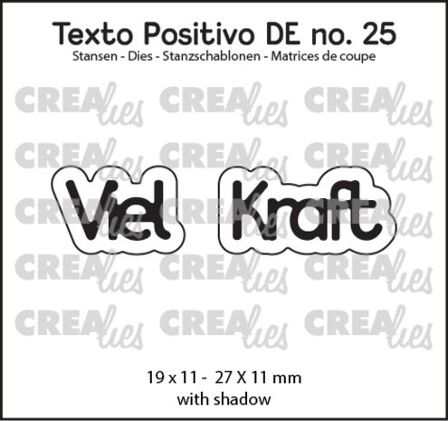 Crealies Texto Positivo Dies German Viel Kraft Crealies Texto Positivo Dies German Viel Kraft